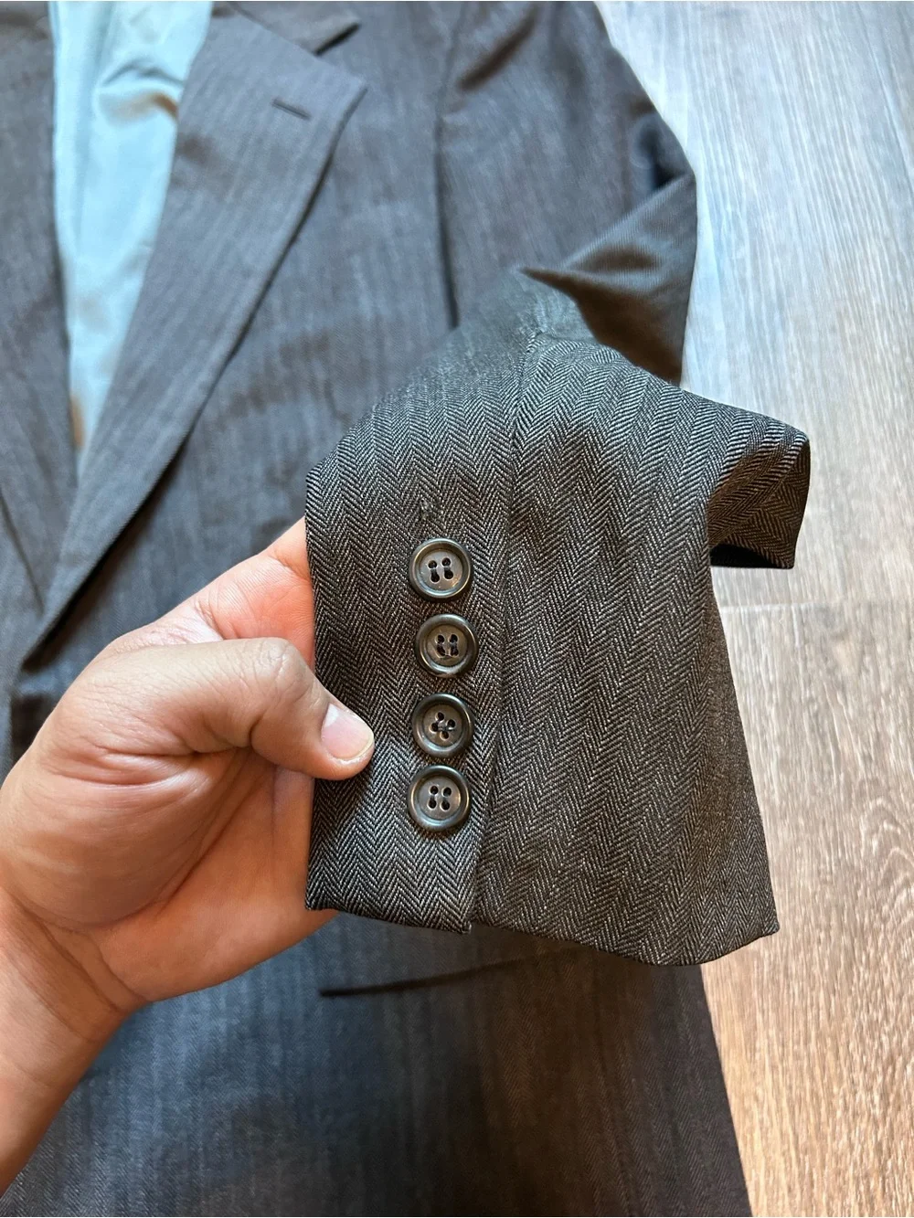 Vintage Polo By Ralph Lauren Suit Sports Jacket Blazer Gray 2 Button No Size Tag